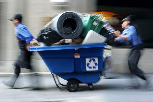 Professional house clearance team at work