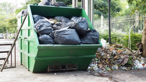 Construction site waste collection in East London